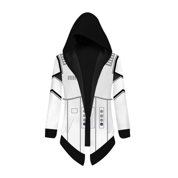 La Guerra de Las Galaxias Star Wars Cosplay Chaqueta Imperial Stormtrooper Rompevientos con Capucha Unisex para Halloween o Carnaval